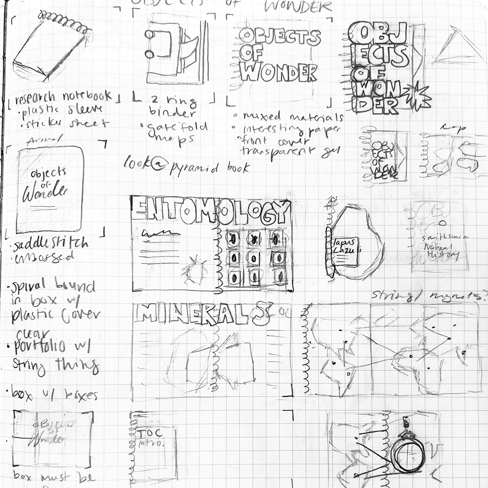 sketches of page layout ideas