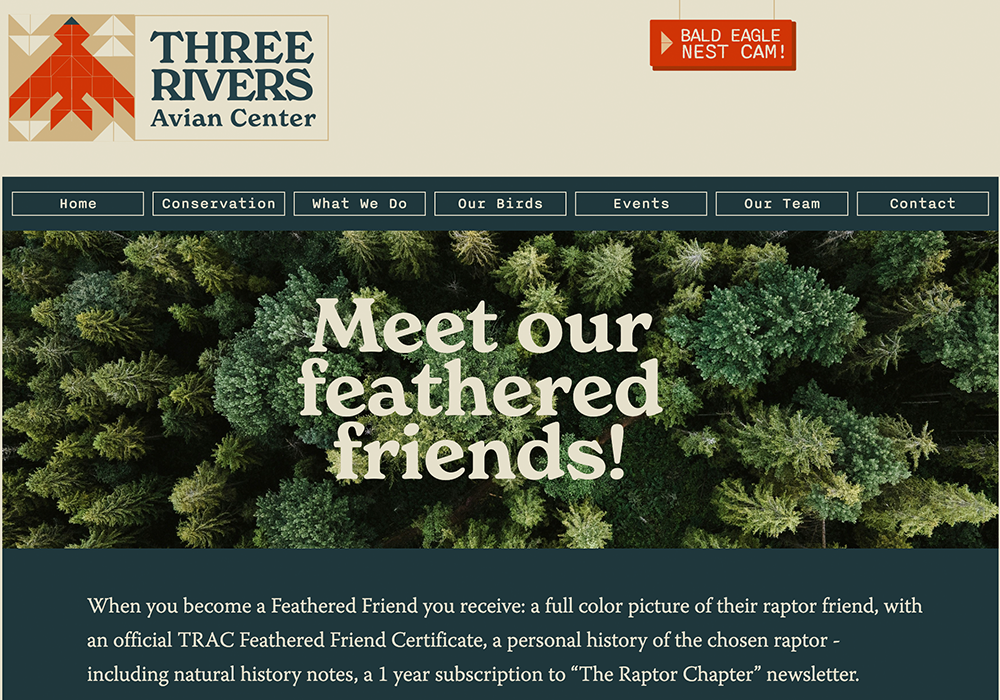 screenshot of trac website