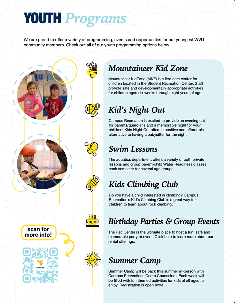 page layout design for youth programming